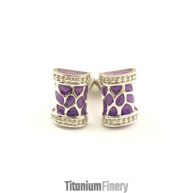 Warm Purple Fashion Titanium Cufflinks Warm Purple Fashion Titanium Cufflinks