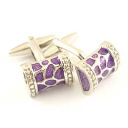 Warm Purple Fashion Titanium Cufflinks