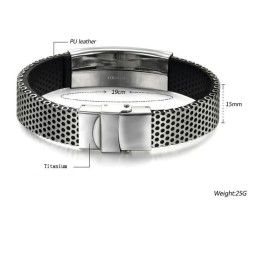 High Quality Male Viper Shape Titanium Bangle