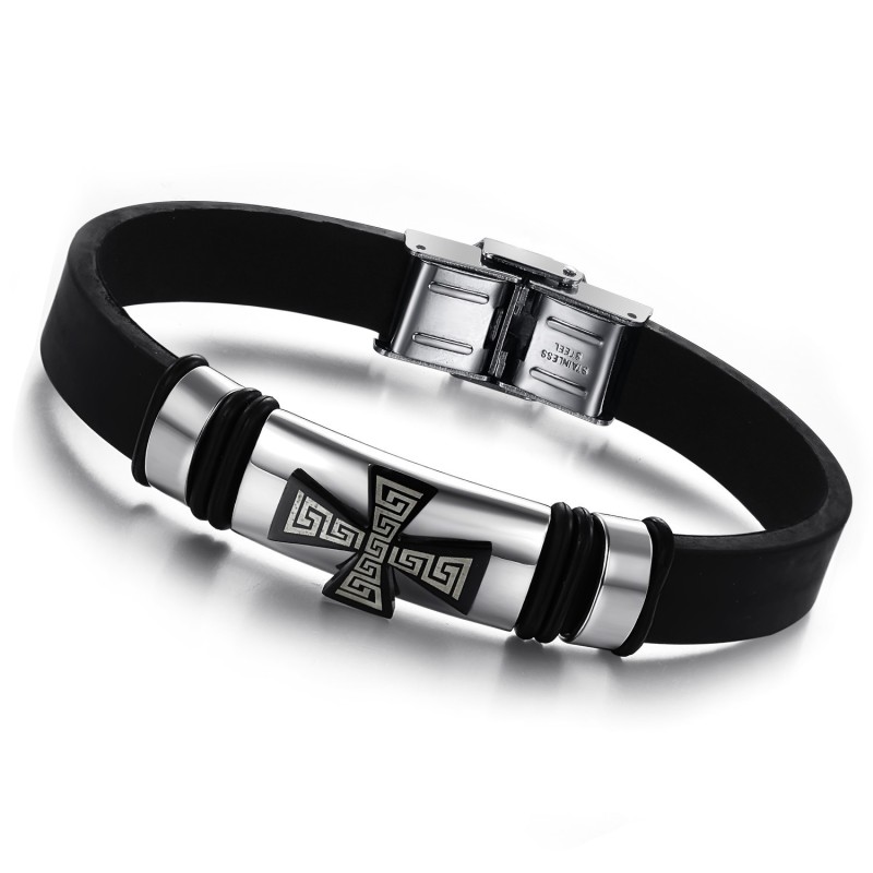 Excellent Quality Male Titanium Silicone Bangle Excellent Quality Male Titanium Silicone Bangle