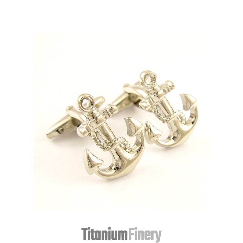 Exquisite Titanium Anchor Cufflinks Exquisite Titanium Anchor Cufflinks