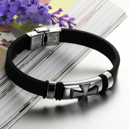 Excellent Quality Male Titanium Silicone Bangle