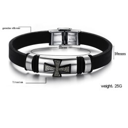 Excellent Quality Male Titanium Silicone Bangle