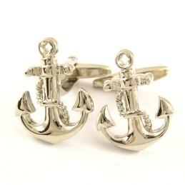 Exquisite Titanium Anchor Cufflinks