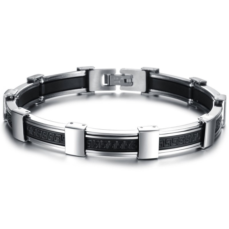High Quality Male Titanium Silicone Bangle