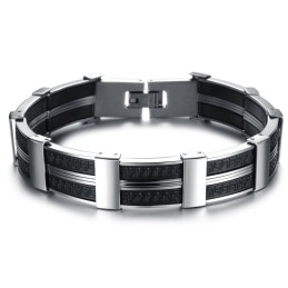 World-Wide Renown Male Titanium Silicone Bangle