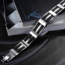 World-Wide Renown Male Titanium Silicone Bangle