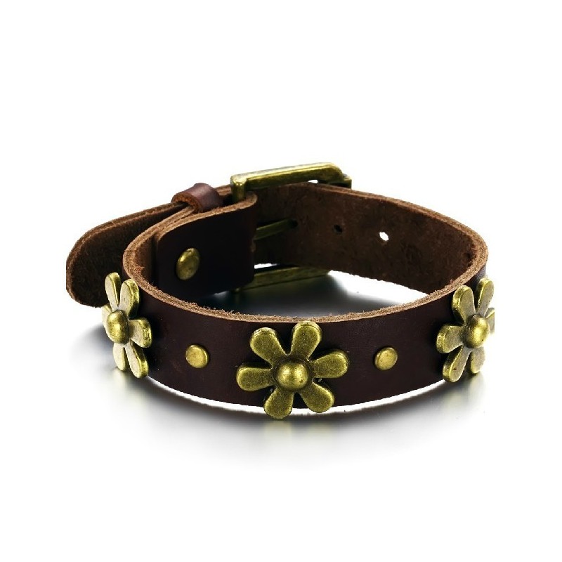 High Quality Retro Titanium Leather Bangle High Quality Retro Titanium Leather Bangle
