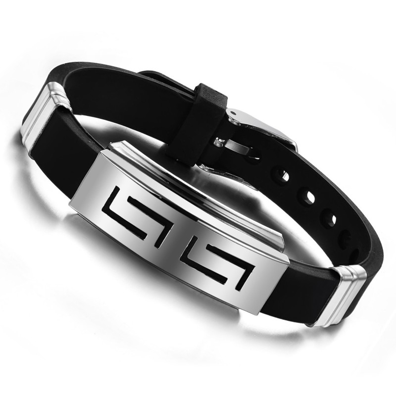 Excellent Quality Male Titanium Silicone Bangle Excellent Quality Male Titanium Silicone Bangle