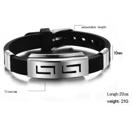 Excellent Quality Male Titanium Silicone Bangle
