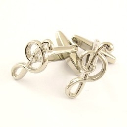 Dulcet Musical Note Titanium Cufflinks