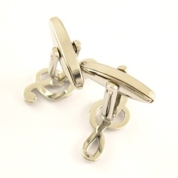 Dulcet Musical Note Titanium Cufflinks