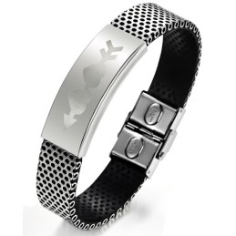 To Have A Long Story Titanium Leather Bangle
