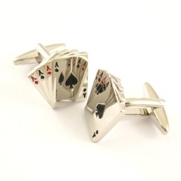 Titanium Four Aces Cufflinks