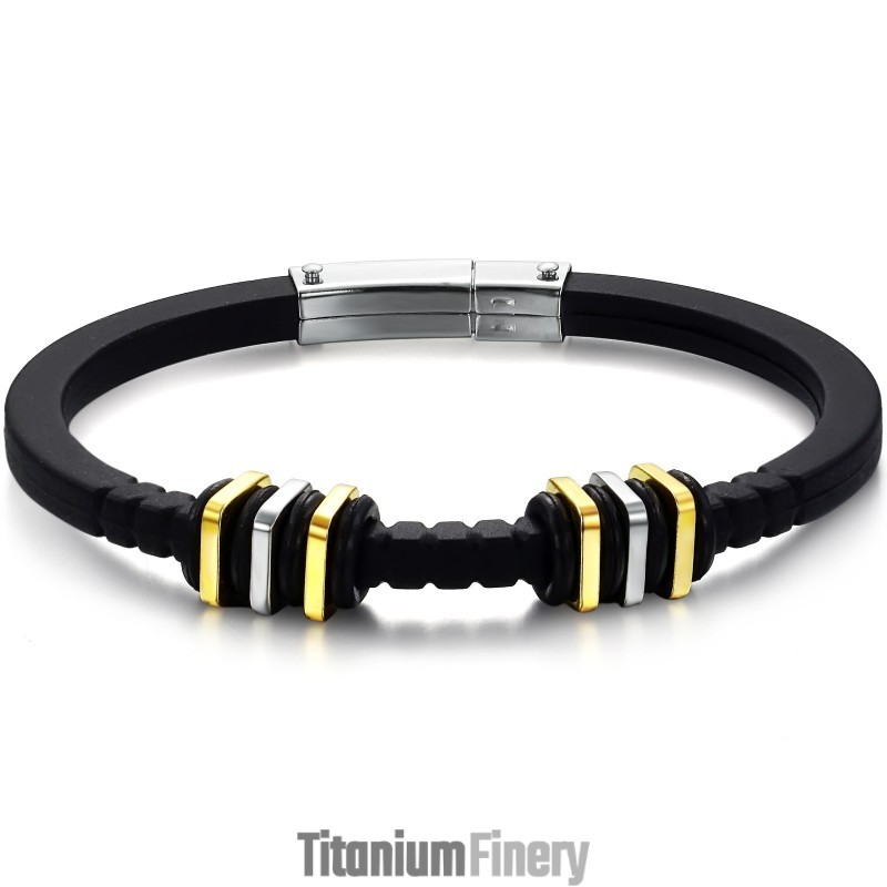 Well-Known For Its Fine Quality Titanium Silicone Bangle