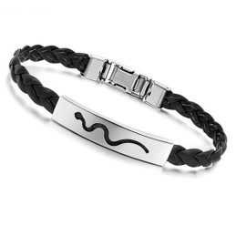 Reliable Reputation Female Titanium Leather Bangle