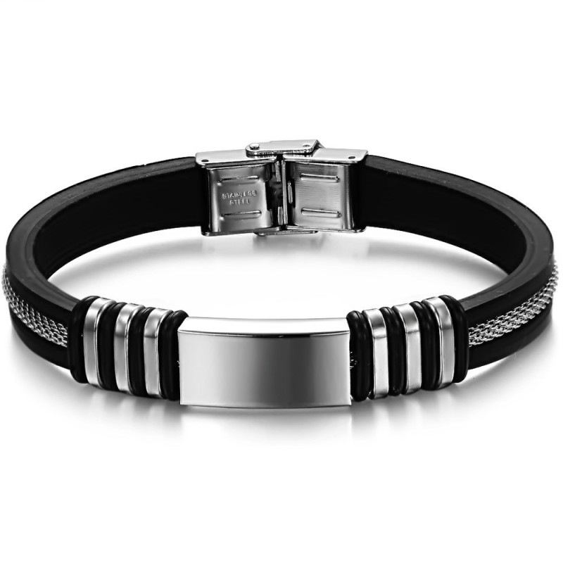 Wide Varieties Titanium Silicone Bangle Wide Varieties Titanium Silicone Bangle