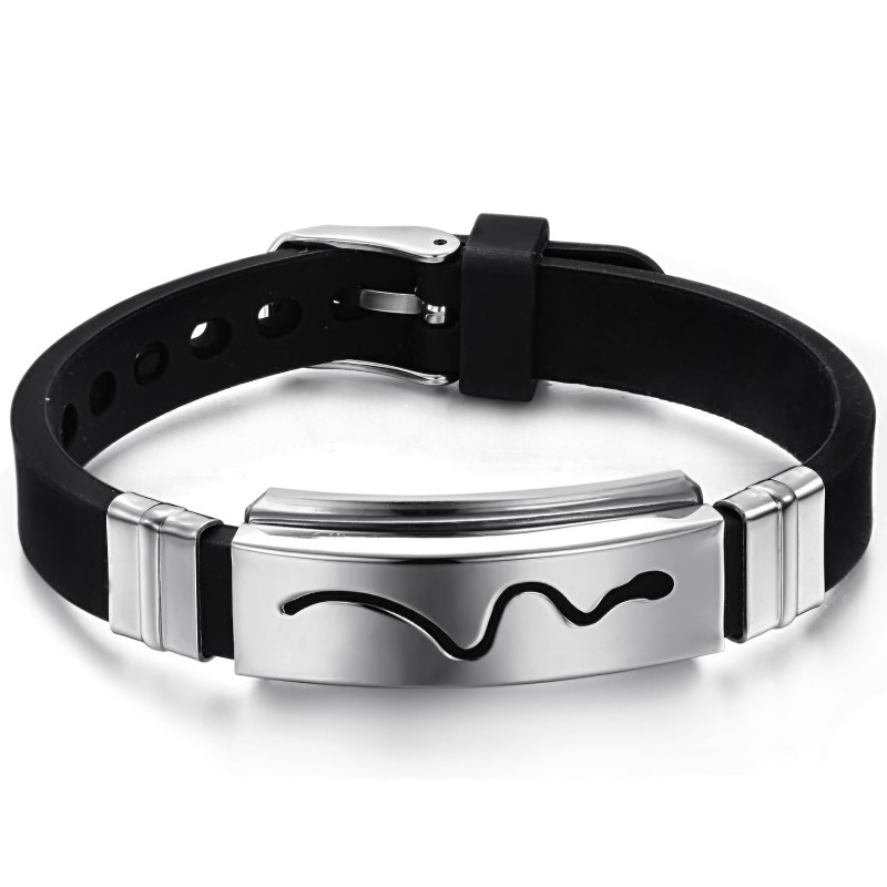 Wide Varieties Titanium Silicone Bangle Wide Varieties Titanium Silicone Bangle