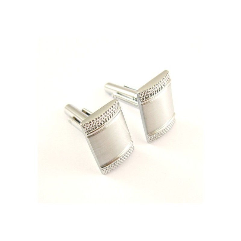 Fashion Titanium Convexity Oblong Cufflinks