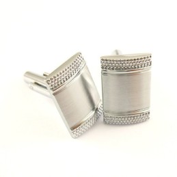 Fashion Titanium Convexity Oblong Cufflinks