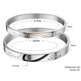 Reliable Quality Sweetheart Titanium Bangle For Lovers