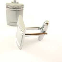 Fashion Titanium Convexity Oblong Cufflinks