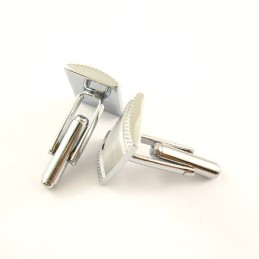 Fashion Titanium Convexity Oblong Cufflinks