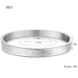 Easy To Use Star Shape Titanium Bangle For Lovers