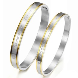 Stable Quality Forever Love Titanium Bangle For Lovers