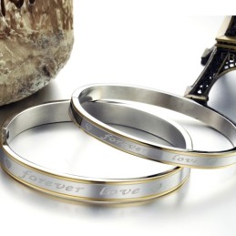 Stable Quality Forever Love Titanium Bangle For Lovers