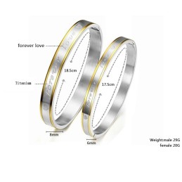 Stable Quality Forever Love Titanium Bangle For Lovers