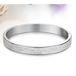 Stable Quality Scrub Titanium Bangle For Lovers