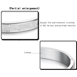 Stable Quality Scrub Titanium Bangle For Lovers