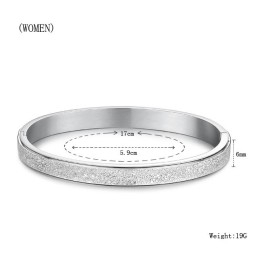 Stable Quality Scrub Titanium Bangle For Lovers