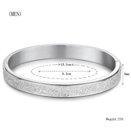 Stable Quality Scrub Titanium Bangle For Lovers