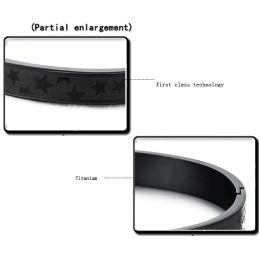 The Queen Of Quality Stars Titanium Bangle For Lovers