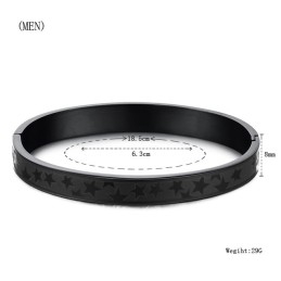 The Queen Of Quality Stars Titanium Bangle For Lovers