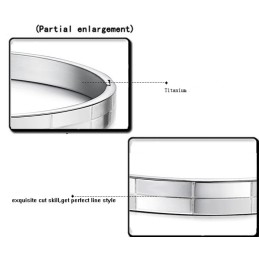 Wide Varieties Grid Titanium Bangle For Lovers
