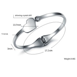 Well-Known For Its Fine Quality Female Sweetheart Titanium Bangle