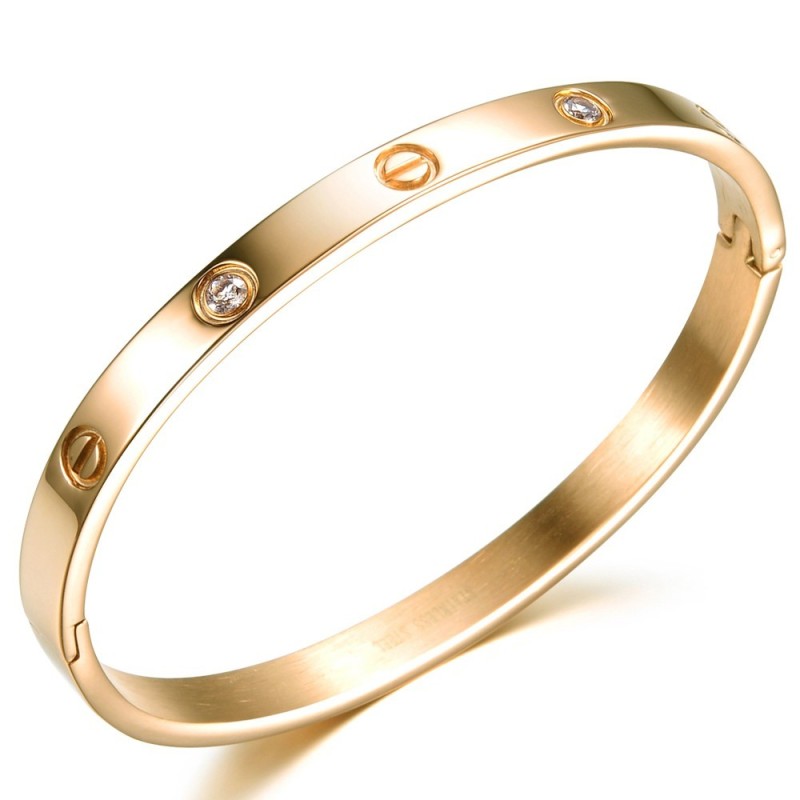 Stable Quality Female Titanium Bangle With Diamond Stable Quality Female Titanium Bangle With Diamond
