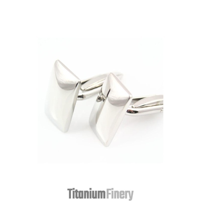Titanium Convex Oblong Cufflinks Titanium Convex Oblong Cufflinks
