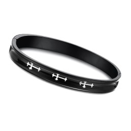 Durable In Use Cross Titanium Bangle For Lovers
