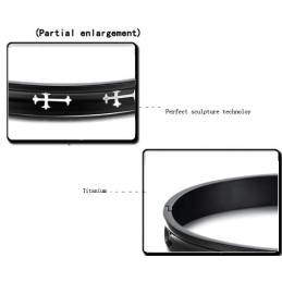 Durable In Use Cross Titanium Bangle For Lovers