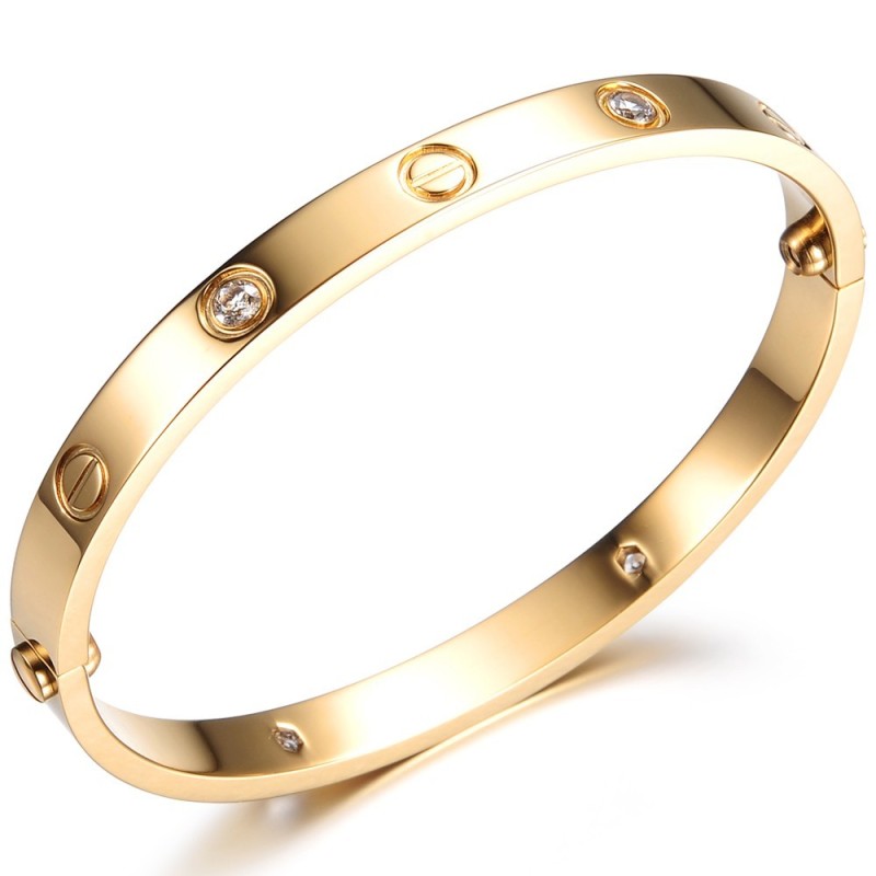 Reliable Quality Female Titanium Bangle With Rhinestone Reliable Quality Female Titanium Bangle With Rhinestone