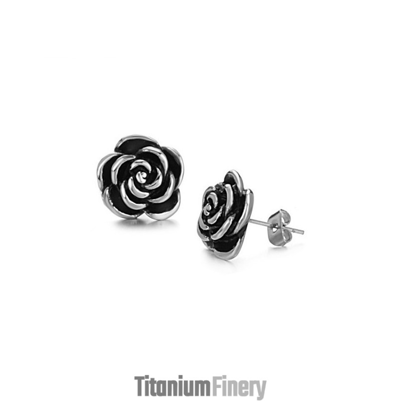 High Quality Female Flower Shape Titanium Earrings High Quality Female Flower Shape Titanium Earrings