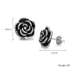 High Quality Female Flower Shape Titanium Earrings