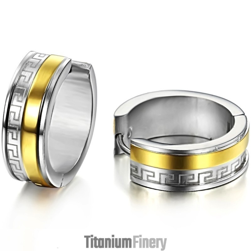 Easy To Use Wall Pattern Titanium Earrings Easy To Use Wall Pattern Titanium Earrings