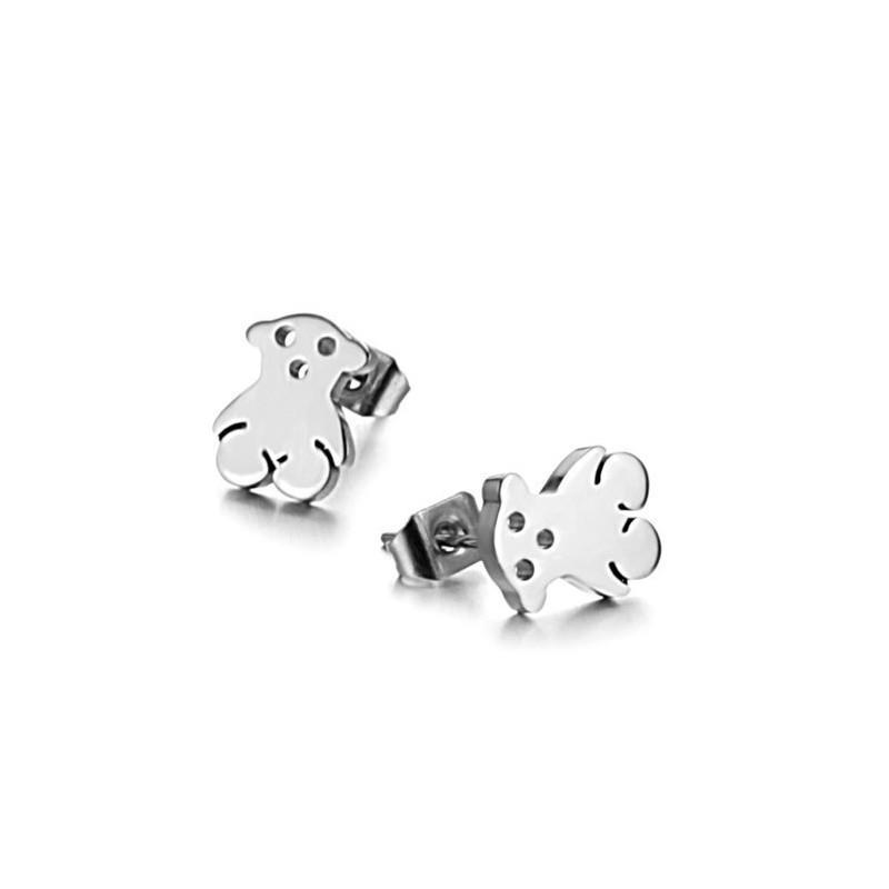 Reliable Reputation Female Bear Shape Titanium Earrings Reliable Reputation Female Bear Shape Titanium Earrings