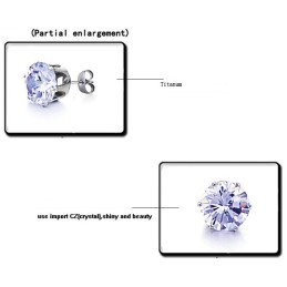 Selling Well All Over The World Female Titanium Earrings With Rhinestone