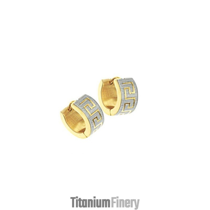 Well-Known For Its Fine Quality Female Wall Pattern Titanium Earrings Well-Known For Its Fine Quality Female Wall Pattern Titanium Earrings